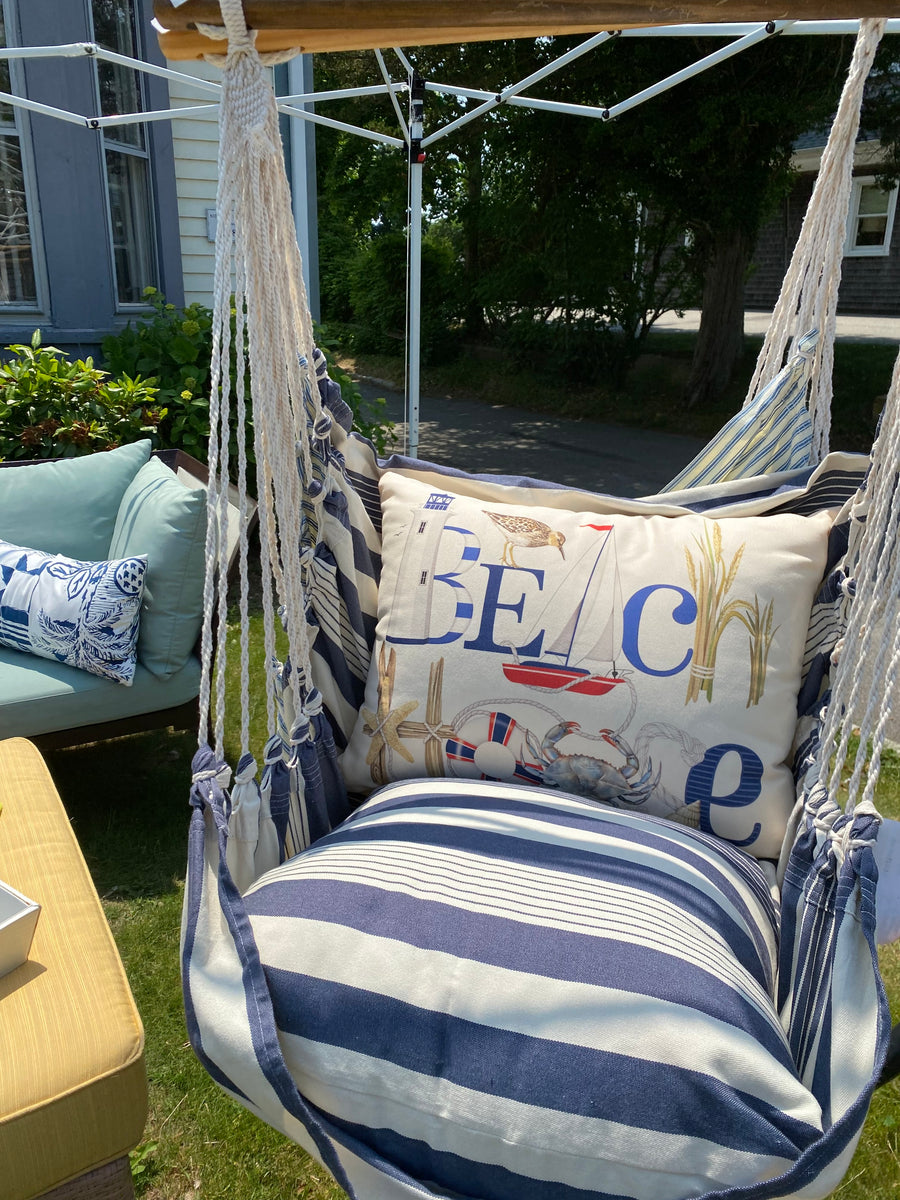 Hammock Swing - Blue Marine Stripe Set – Simpler Pleasures
