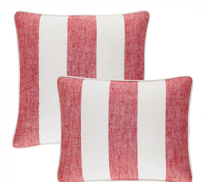Awning Stripe Red 20" Pillows