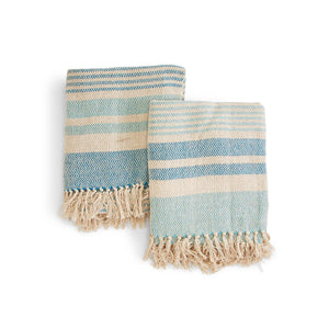 Striped Throws with Fringe