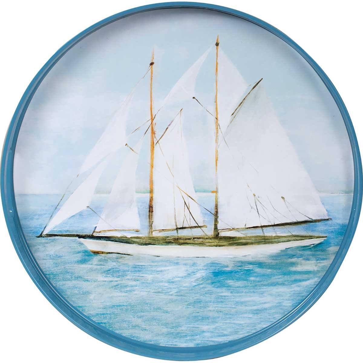 Summer Sail Tray - 15" Round