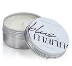 Blue Marine Tin Candle