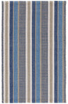 Blue/Grey Stripe Indoor Outdoor Rug - 2x3