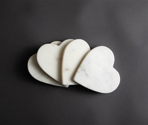 Heart-Shaped Marble Coasters
