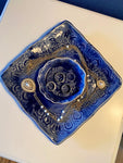 Blue Detailed Pottery Dish