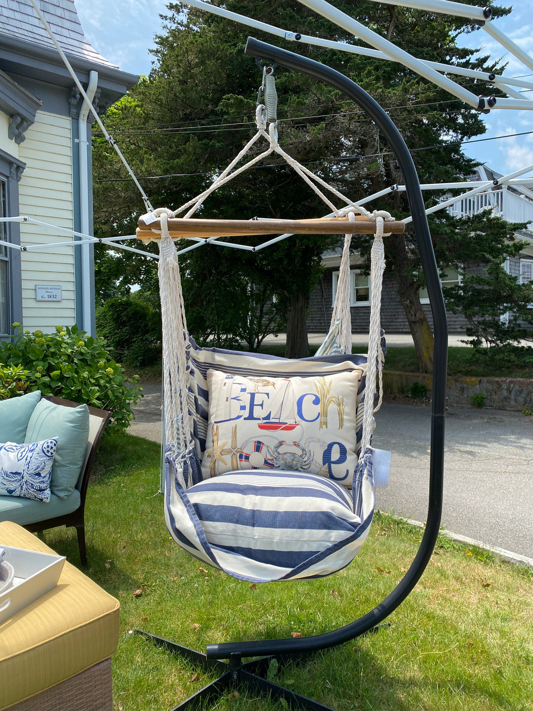 Hammock Swing - Blue Marine Stripe Set – Simpler Pleasures