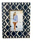 Navy/White Bone Inlay Picture Frame
