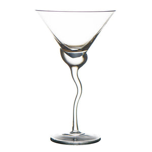Martini Glass with Wave Stem