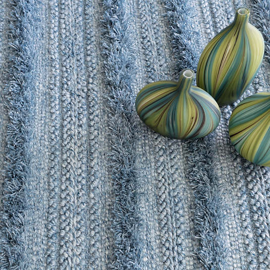 Zhara Stripe Denim Indoor/Outdoor Rug- 2'x3' – Simpler Pleasures
