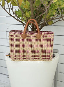 Beach Bicolor Straw Basket