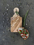 Olive Wood Rustic Small Cutting Board 9"