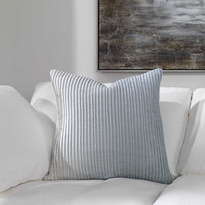 Fade Out Blue Velvet Pillow