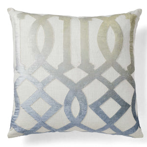 Blue Ombre Fret Pillow
